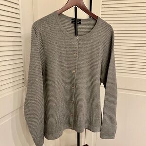 Vintage Supima Cotton Ottoman Knit Sweater, Size XL, 18